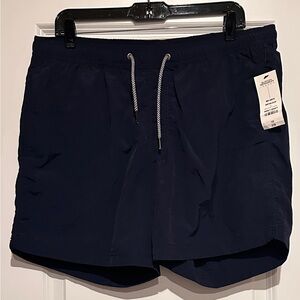 Men's Navy Swim Trunks with Drawstring